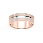 Thorn 6.00mm Groove Plain Metal Band - 18K Rose Gold / Stone