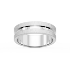 Thorn 6.00mm Groove Plain Metal Band - Platinum / Satin