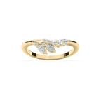 Titania 1/5 ctw Marquise and Round LGD Nature Inspired Curved Band