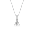 Trillion LGD Hidden Halo Pendant - 16 to 18 Inches