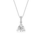 Trillion LGD Hidden Halo Pendant - 16 to 18 Inches