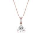 Trillion LGD Hidden Halo Pendant - 16 to 18 Inches