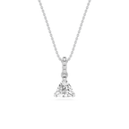 Trillion LGD Hidden Halo Pendant - 16 to 18 Inches