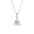 Trillion LGD Hidden Halo Pendant - 16 to 18 Inches