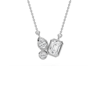 1 ctw Emerald, Pear and Round LGD Trio Pendant - 18 Inches
