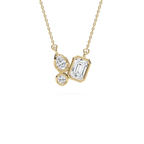 1 ctw Emerald, Pear and Round LGD Trio Pendant - 18 Inches