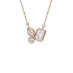 1 ctw Emerald, Pear and Round LGD Trio Pendant - 18 Inches