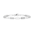 1 ¹⁄₄ ctw Round LGD Trio Paper Clip Bracelet  - 7 Inches