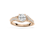 Nala 1 ⅜ ctw Round LGD Channel Twist Side Stone Wedding Set