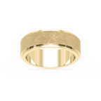 Tyler 6.00mm Step Edge Plain Metal Band - 14K Yellow Gold / Sandblast