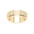 Tyler 6.00mm Step Edge Plain Metal Band - 14K Yellow Gold / Stone