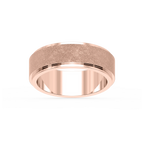 Tyler 6.00mm Step Edge Plain Metal Band - 14K Rose Gold / Sandblast