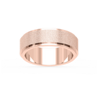 Tyler 6.00mm Step Edge Plain Metal Band - 14K Rose Gold / Stone