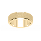 Tyler 6.00mm Step Edge Plain Metal Band - 18K Yellow Gold / Wire Matte