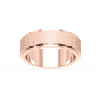 Tyler 6.00mm Step Edge Plain Metal Band - 18K Rose Gold / Satin