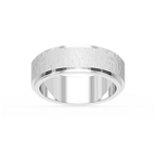 Tyler 6.00mm Step Edge Plain Metal Band - Platinum / Satin