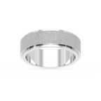 Tyler 6.00mm Step Edge Plain Metal Band - Platinum / Wire Matte