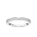 Valery 1/6 ctw Round LGD Channel Set Curved Band - 14K White Gold