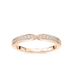 Valery 1/6 ctw Round LGD Channel Set Curved Band - 14K Rose Gold