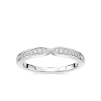 Valery 1/6 ctw Round LGD Channel Set Curved Band - Platinum