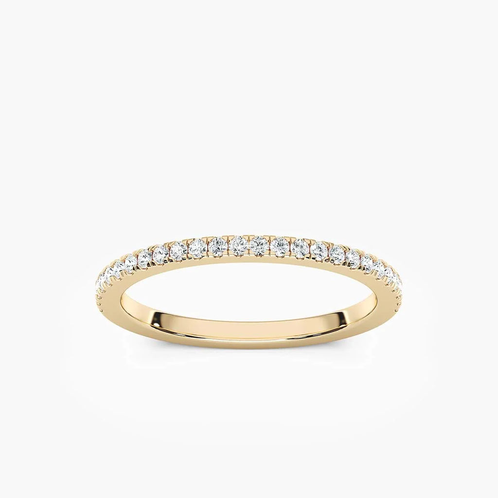 Liv 1/5 ctw Round LGD Pave Wedding Band - 14K Yellow Gold