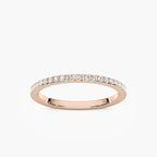 Liv 1/5 ctw Round LGD Pave Wedding Band - 14K Rose Gold