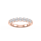 Valerie Round LGD 7-Stone V-Prong Anniversary Band - 14K Rose Gold / 1 ctw / F-VS2