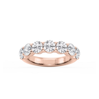 Valerie Round LGD 7-Stone V-Prong Anniversary Band - 14K Rose Gold / 3 ctw / F-VS2