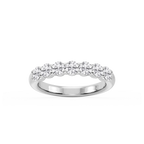 Valerie Round LGD 7-Stone V-Prong Anniversary Band - 18K White Gold / 1 ctw / F-VS2