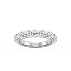 Valerie Round LGD 7-Stone V-Prong Anniversary Band - 18K White Gold / 2 ctw / F-VS2