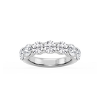 Valerie Round LGD 7-Stone V-Prong Anniversary Band - 18K White Gold / 3 ctw / F-VS2