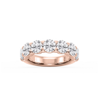 Valerie Round LGD 7-Stone V-Prong Anniversary Band - 18K Rose Gold / 4 ctw / F-VS2