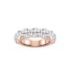 Valerie Round LGD 7-Stone V-Prong Anniversary Band - 18K Rose Gold / 5 ctw / F-VS2