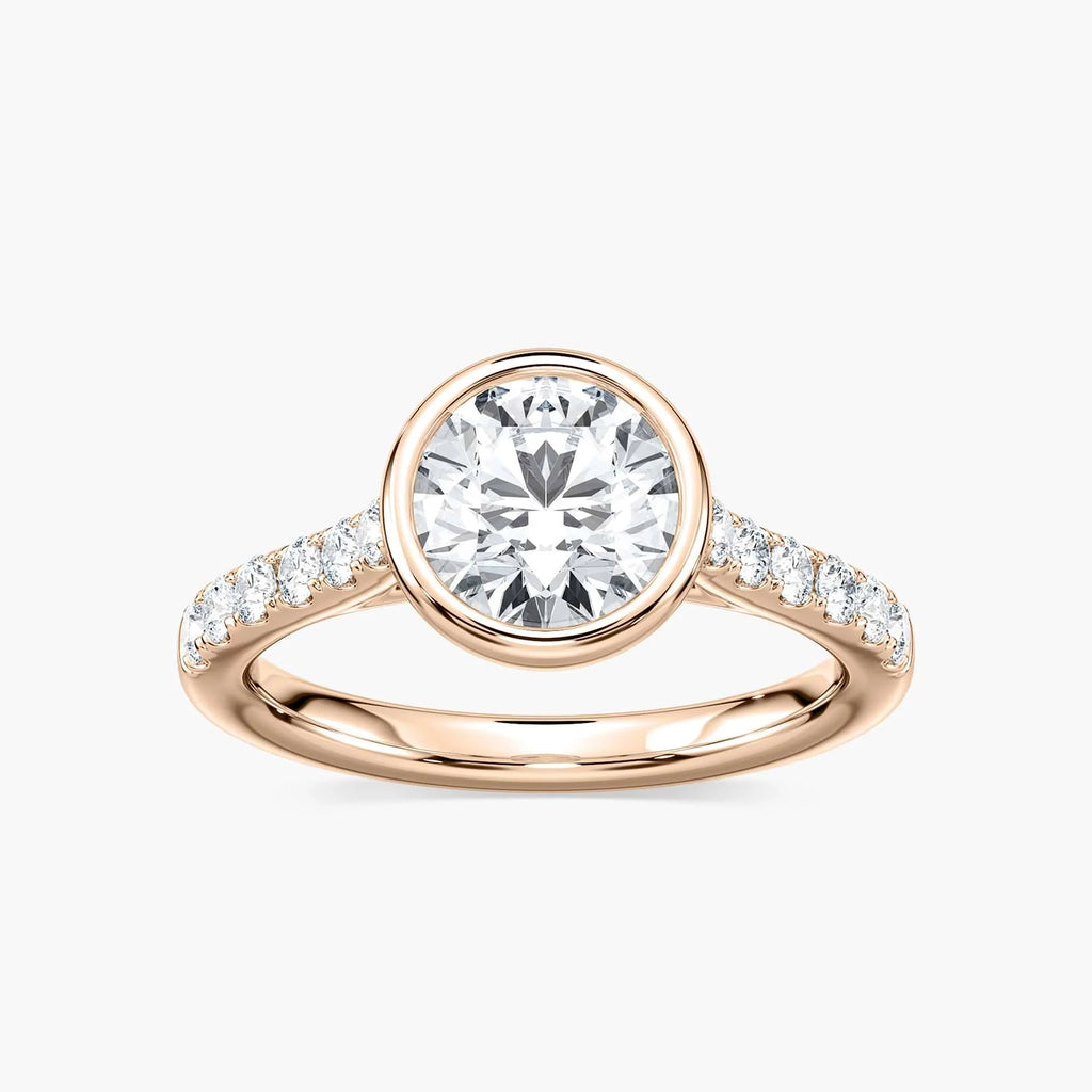 Sofia Round LGD Bezel Side Stone Engagement Ring
