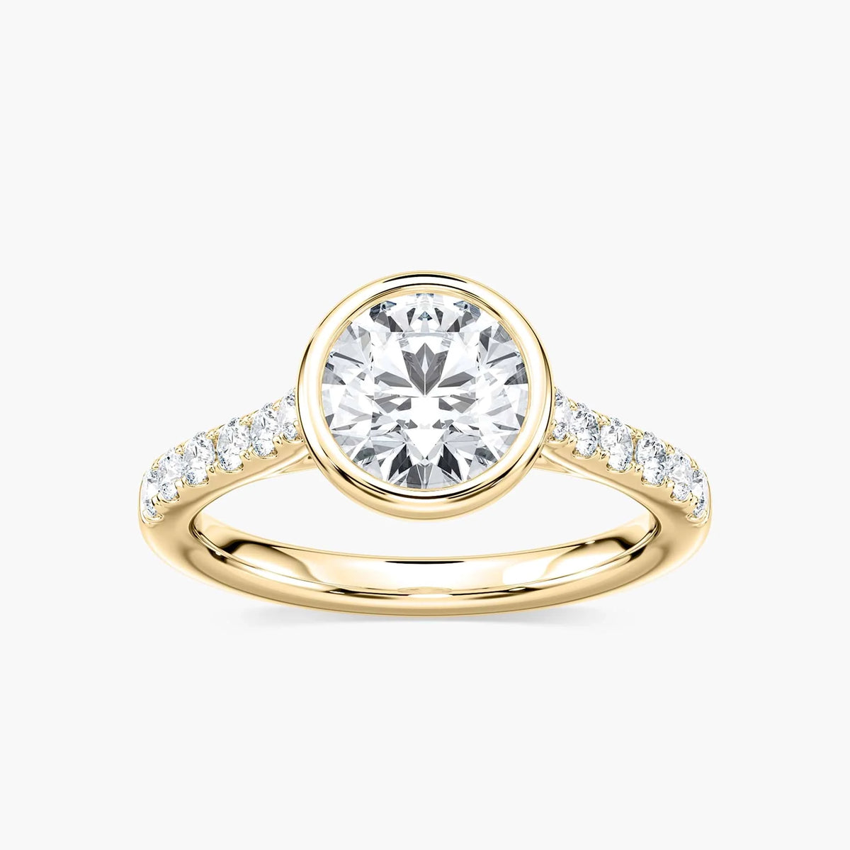 Sofia Round LGD Bezel Side Stone Engagement Ring