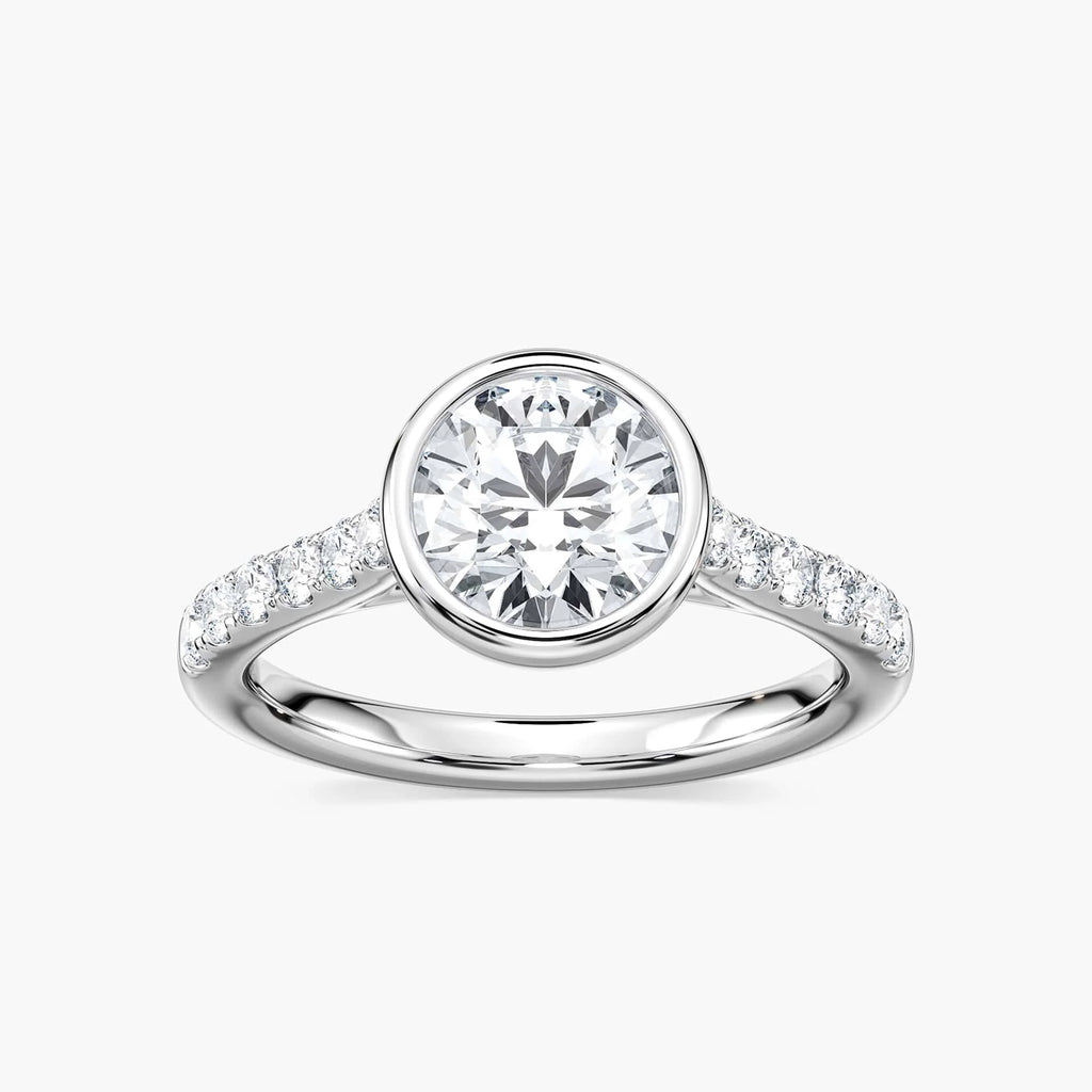 Sofia Round LGD Bezel Side Stone Engagement Ring