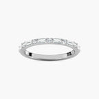 Whimsy 2/5 ctw Round and Baguette Shared Prong Wedding Band