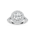Willa 3 ³⁄₈ ctw Round LGD Split Shank Halo Engagement Ring - 14K White Gold / F-VS2