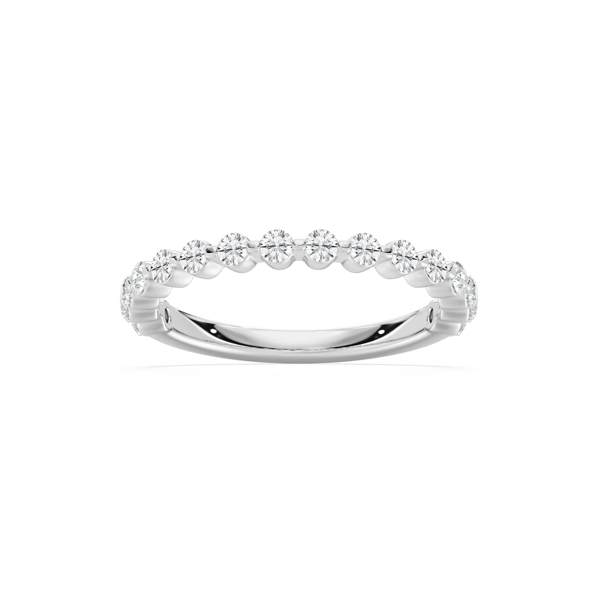 Willow Grand 1/2 ctw Round LGD Shared Prong Wedding Band
