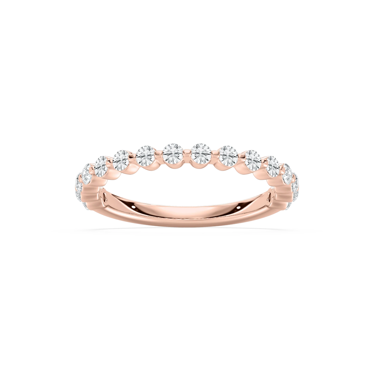 Willow Grand 1/2 ctw Round LGD Shared Prong Wedding Band