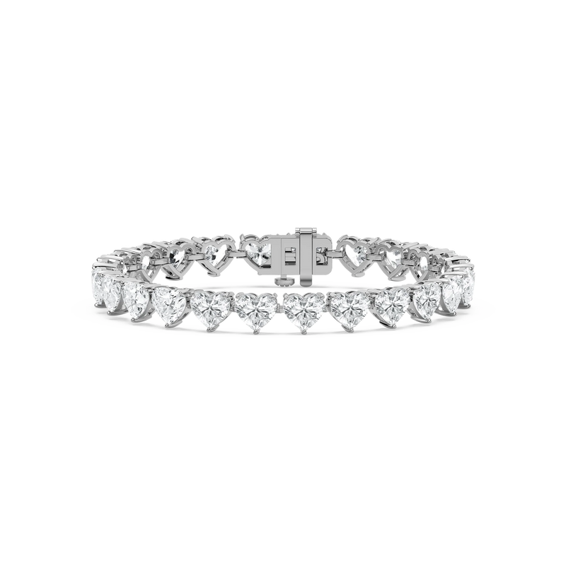 24 ctw Heart LGD Tennis Bracelet  - 7 Inches - Signature Collection