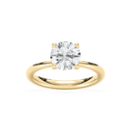 Xoe 2 ctw Round LGD Tapered Solitaire Engagement Ring - 14K Yellow Gold / F-VS2