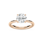 Xoe 2 ctw Round LGD Tapered Solitaire Engagement Ring - 14K Rose Gold / F-VS2