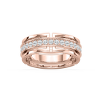 Sandy 7/8 ctw Round LGD Wide Pave Eternity Band - 14K White Gold