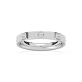 Zara 1/4 ctw Round LGD Bezel Set Station Wedding Band - 14K White Gold